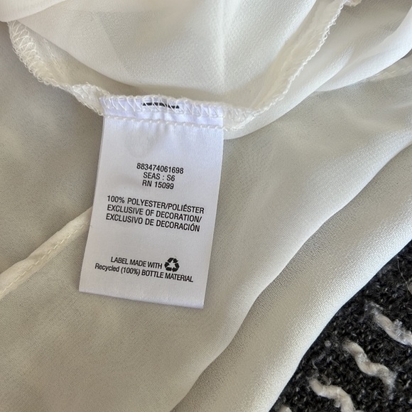 Metaphor White Sheer Yoke Tank/Blouse - Medium - Picture 8 of 11